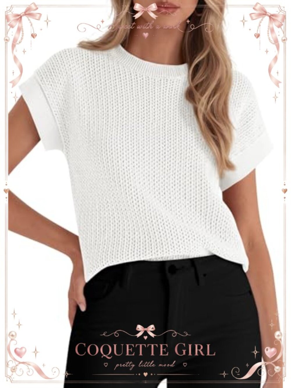 Womens Summer Sweater Vest Crochet Knit Cap Sleeve Tank Top